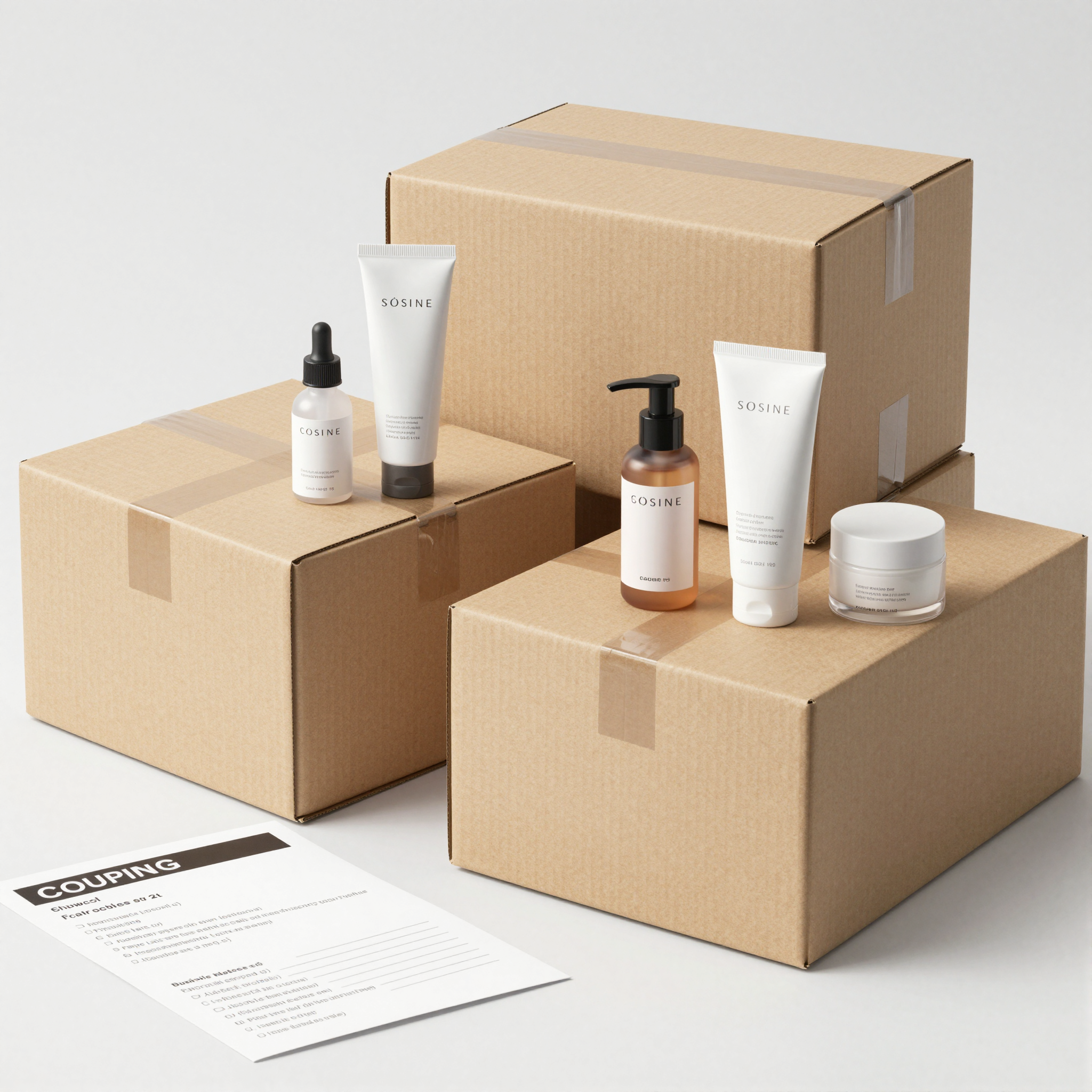 Global logistics and shipping routes for beauty stock